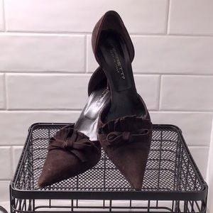 Ferretti brown suede pumps